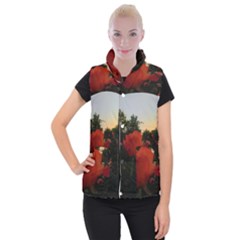 Rose Landscape Women s Button Up Vest by okhismakingart