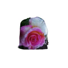 Spiral Rose Drawstring Pouch (small) by okhismakingart