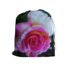 Spiral Rose Drawstring Pouch (xl) by okhismakingart