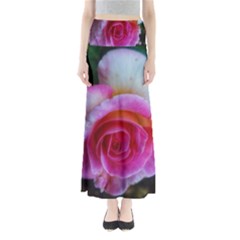 Spiral Rose Full Length Maxi Skirt by okhismakingart