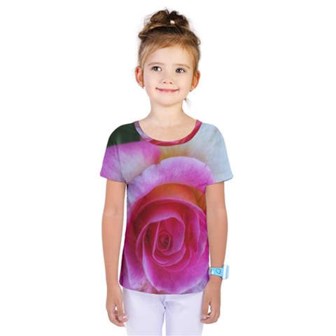 Spiral Rose Kids  One Piece Tee by okhismakingart