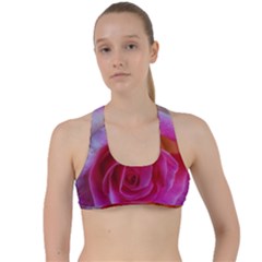 Spiral Rose Criss Cross Racerback Sports Bra by okhismakingart