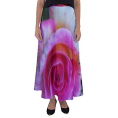 Spiral Rose Flared Maxi Skirt by okhismakingart