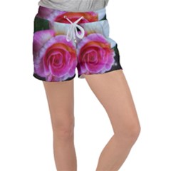 Spiral Rose Women s Velour Lounge Shorts by okhismakingart