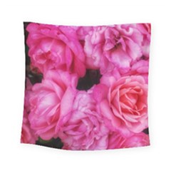 Pink Roses Square Tapestry (small) by okhismakingart