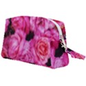 Pink Roses Wristlet Pouch Bag (Large) View2