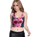 Pink Roses II Racer Back Crop Top View1