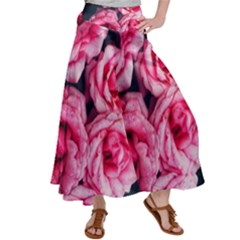 Pink Roses Ii Satin Palazzo Pants by okhismakingart