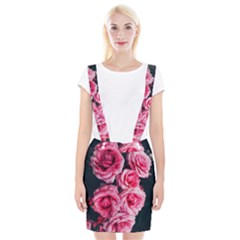 Pink Roses Ii Braces Suspender Skirt by okhismakingart