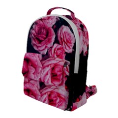 Pink Roses Ii Flap Pocket Backpack (large) by okhismakingart