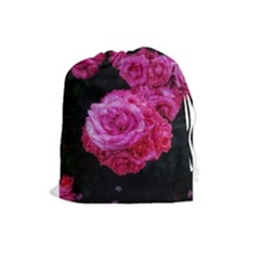 Bunches Of Roses (close Up) Drawstring Pouch (large) by okhismakingart