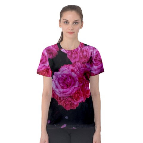 Bunches Of Roses (close Up) Women s Sport Mesh Tee by okhismakingart