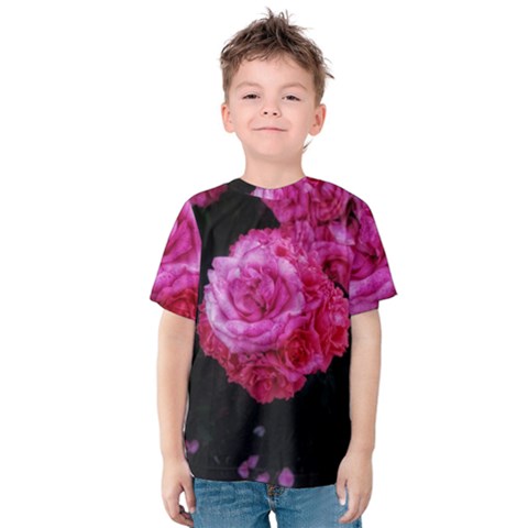 Bunches Of Roses (close Up) Kids  Cotton Tee by okhismakingart