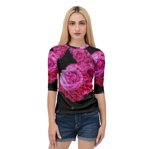 Bunches Of Roses (close Up) Quarter Sleeve Raglan Tee by okhismakingart