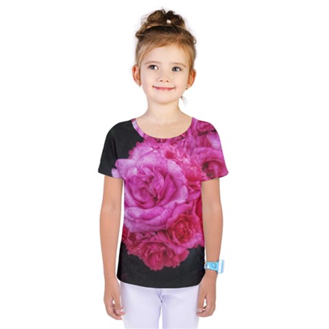 Bunches Of Roses (close Up) Kids  One Piece Tee by okhismakingart