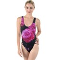 Bunches of Roses (Close Up) High Leg Strappy Swimsuit View1