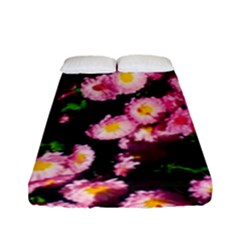 Pink Flower Bushes Fitted Sheet (full/ Double Size) by okhismakingart