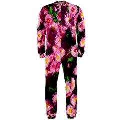 Pink Flower Bushes Onepiece Jumpsuit (men) 