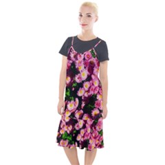 Pink Flower Bushes Camis Fishtail Dress