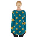 Toast With Cheese Pattern Turquoise Green Background Retro funny food Tie Up Tee View2