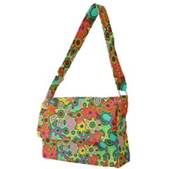 Colorful Shapes          Full Print Messenger Bag by LalyLauraFLM