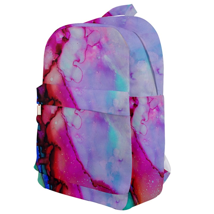 Red purple green ink         Classic Backpack