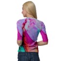 Red purple green ink         Women s Quarter Sleeve Raglan Tee View2