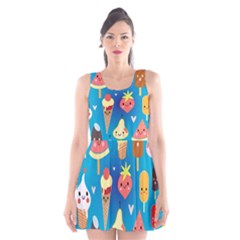 Cute Food Characters Clipart             Scoop Neck Skater Dress by LalyLauraFLM