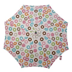 Donut Pattern With Funny Candies Hook Handle Umbrellas (medium) by genx