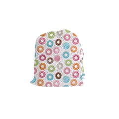 Donut Pattern With Funny Candies Drawstring Pouch (small) by genx