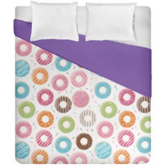 Donut Pattern With Funny Candies Duvet Cover Double Side (california King Size) by genx