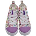 Donut pattern with funny candies Kids  Mid-Top Canvas Sneakers View1