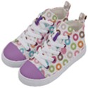 Donut pattern with funny candies Kids  Mid-Top Canvas Sneakers View2