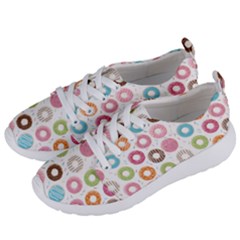 Donut Pattern With Funny Candies Women s Lightweight Sports Shoes by genx