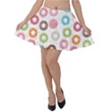 Donut pattern with funny candies Velvet Skater Skirt View1