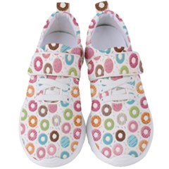 Donut Pattern With Funny Candies Women s Velcro Strap Shoes by genx