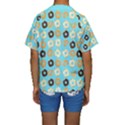 Donuts Pattern With Bites bright pastel blue and brown Kids  Short Sleeve Swimwear View2