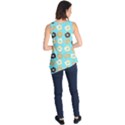 Donuts Pattern With Bites bright pastel blue and brown Sleeveless Tunic View2