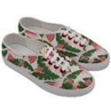 Tropical Watermelon Leaves Pink and green jungle leaves retro Hawaiian style Men s Classic Low Top Sneakers View3