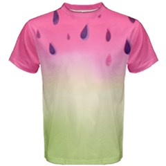 Watermelon Pastel Gradient Pink Watermelon Pastel Gradient Men s Cotton Tee by genx