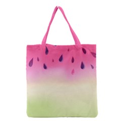 Watermelon Pastel Gradient Pink Watermelon Pastel Gradient Grocery Tote Bag by genx