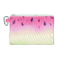 Watermelon Pastel Gradient Pink Watermelon Pastel Gradient Canvas Cosmetic Bag (large) by genx