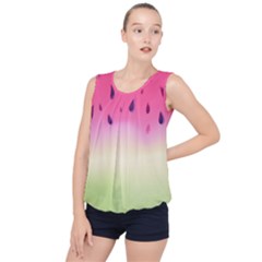 Watermelon Pastel Gradient Pink Watermelon Pastel Gradient Bubble Hem Chiffon Tank Top by genx