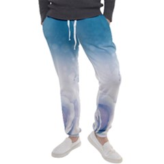 Beautiful Floral Design In Soft Blue Colors Men s Jogger Sweatpants