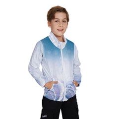 Beautiful Floral Design In Soft Blue Colors Kids  Windbreaker by FantasyWorld7