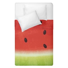 Juicy Paint Texture Watermelon Red And Green Watercolor Duvet Cover Double Side (single Size) by genx