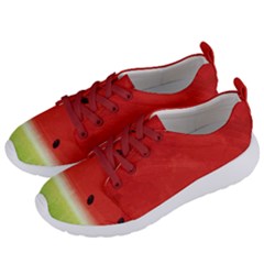 Juicy Paint Texture Watermelon Red And Green Watercolor Women s Lightweight Sports Shoes by genx