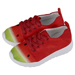 Juicy Paint Texture Watermelon Red And Green Watercolor Kids  Lightweight Sports Shoes by genx