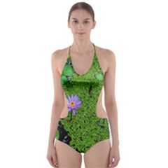 Lily Pond Cut-out One Piece Swimsuit by okhismakingart