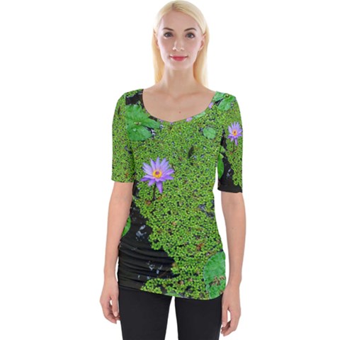 Lily Pond Wide Neckline Tee by okhismakingart